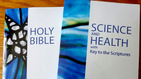 images of Holy Bible and Science and Healing with Key to the Scriptures books